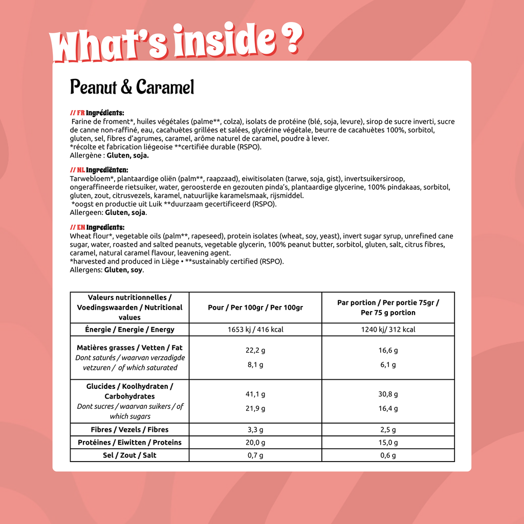 Proteïnekoekjes (12 stuks): Pinda &amp; Karamel