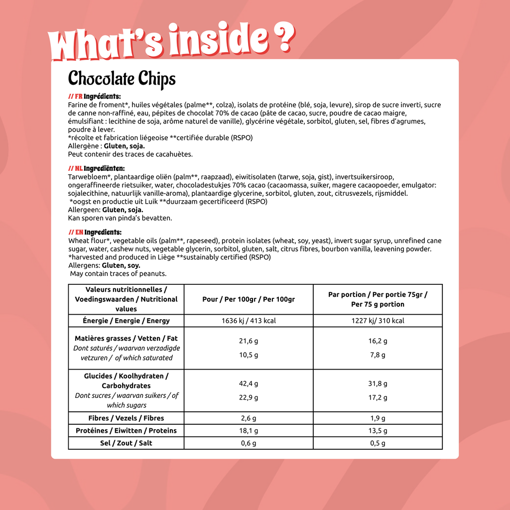 Proteïnekoekjes (12 stuks): Chocoladechips
